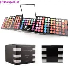 Paleta De Sombras De 142 Cores-Fosco E Brilhante , Tons De Terra , Com 3 Blushes 3 Pós De Sobrancelha