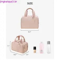 Saco cosmético feminino portátil passeio à prova dwaterproof água saco de higiene pessoal grande capacidade saco de cosm