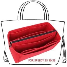 Para SPEEDY 25 30 35 Saco Organizador Portátil De Cosméticos Feltro Pano Inserção Bolsa Viagem Interna Neverfull