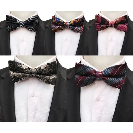 6cm Nova Moda Masculina Gravata Borboleta De Seda Clássica Festa Pet Gravatas