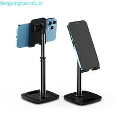 Suporte ajustável de liga de alumínio para mesa, suporte portátil para celular e tablet para streng de vídeo.