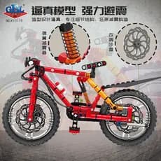 Lego blocos de construção montanha fora de estrada bicicleta modelo de modelagem realista ornamentos criativos meninos m