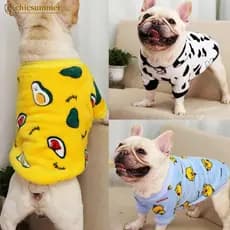 CHICSUMMER 2-16kg Roupas De Bulldog Francês Pijamas De Velo Quente Inverno Para Cães Médios E Grandes M6T4