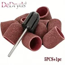 5 Faixas De Lixamento Da Broca Do Prego Dos Pces Com Eixo De Lixa De 1pc , Mini Brocas Sem Perfume , Mani
