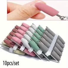 Cabeça De Moagem De Silicone Para Arte Em Unhas , 10 Unidades/Pacote , De Polimento Seguras E Rápidas , Ar De