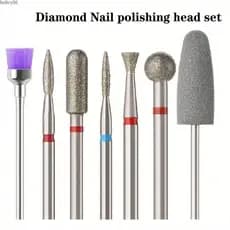 Profissional 7 Pçs Diamante Prego Brocas Conjunto Elétrico Manicure Pedicure Ferramentas Para Cutícula
