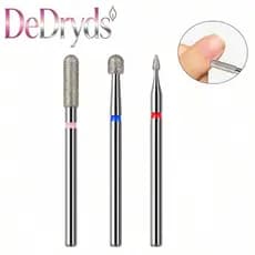 Brocas Profissionais De Diamante Russo Para Unhas , Conjunto De Cone De Cilindro , Formato Redondo Carro De Cutícula