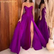 Vestido Silm Com Fenda Lateral Superior Tubular 202604