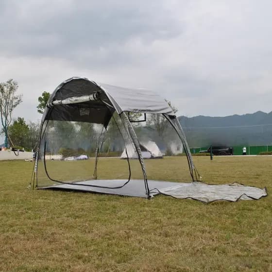 Além de barraca de plantio de plantas com capa de chuva, sala de flores de PVC, barraca de lazer com luz solar, barraca