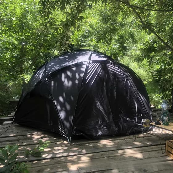 Barraca de planeta revestida de prata de 3.5 m, barraca de concha de terra roxa de 6 pessoas, barraca externa interna in