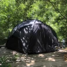 Barraca de planeta revestida de prata de 3.5 m, barraca de concha de terra roxa de 6 pessoas, barraca externa interna in