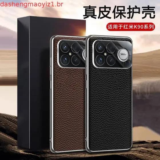 [Capa de couro genuíno] Adequado para Redmi K90 Capa de telefone de couro genuíno Lente RedmiK90Promax Capa protetora re