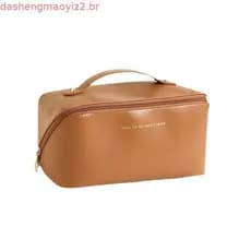 Bolsa de maquiagem portátil de alta qualidade em PU espessado multifuncional, ideal para viagens e armazenamento