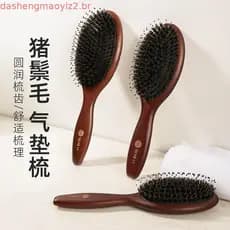 Escova de Cabelo BRUSHZOO com Cerdas de Javali, Escovas de Cabelo para Mulheres, Homens e Crianças, Desembaraçadora, Esc