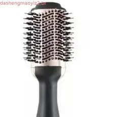 Escova de ar quente, modelador de cachos para uso em cabelos molhados e secos, escova secadora de cabelo com íons negati