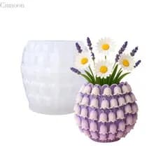 Molde Flexível Do Plantador Da Forma Silicone CINN Para A Concreto Cimento Arte Resina E Recipiente Deco