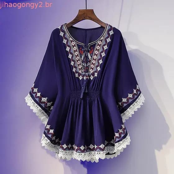 Cross-Border estilo sudeste asiático feminino verão 2024 novo estilo elegante tamanho grande capa barriga mais magro olh