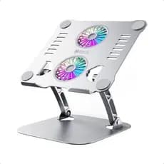 Suporte para Notebook Gamer com 2 Coolers LED RGB Ajuste de Ângulo até 90 Graus USB Type-C