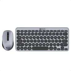 Kit Teclado e Mouse Sem Fio ZenKeys Bluetooth e USB 2.4G Teclas Silenciosas para Notebook e PC