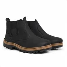 Botina Coturno Masculino Confortável Antiderrapante Barato Promoção preta