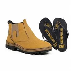 Coturno Botina Masculino Resistente Confortável Solado Antiderrapante Top+ Chinelo presente
