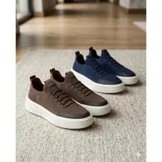 kit dois pares tênis knit casual sofisticado confortável  barato