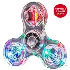 Novidade: Fidget Spinner LED Luminoso Multi-Modo, Spinners de Mão que Brilham no Escuro, Brinquedo EDC para Alívio do Es