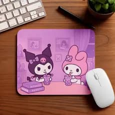 Mousepad Antiderrapante 25x18cm  Kwai Coquete Kuromy My Melodi Hello kitty