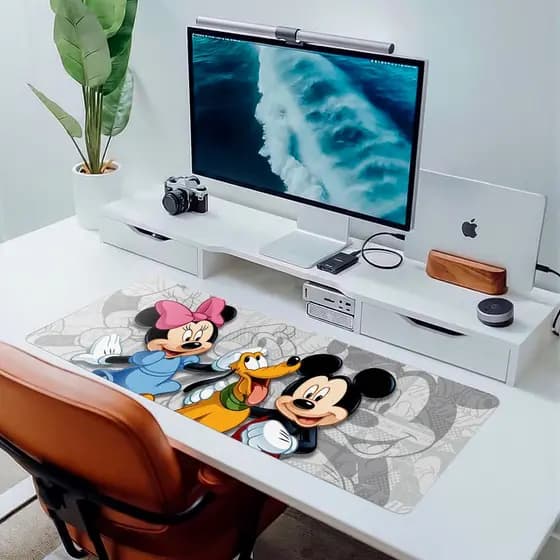 Mousepad Mikey e Miney Mouse 80x30 Grande Gamer Antiderrapante