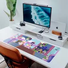 Mousepad 80x30 My Little Pony Twilight Sparkle Pôneis Mágicos Da Amizade Neoprene Seca Rápido Antiderrapante Colorido Pa