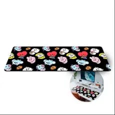 Mousepad 80x30 Antiderrapante Neoprene BT21 Kpop Coreano Coreia Kwai