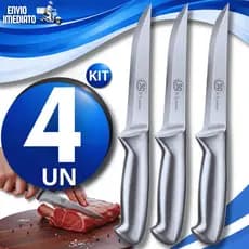 Faca Peixeiro Inox 7" Peixes Cortes Carne Churrasco Açougue Gourmet Multiuso Utensílios