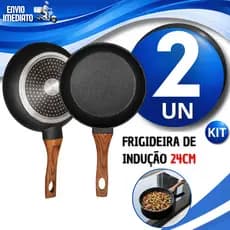 Jogo Frigideira Indução Cerâmica Antiaderente 24Cm Menos Óleo Mais Saúde Cozinha Panelas Utilidades