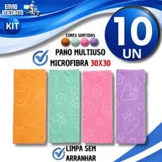 Jogo Pano Microfibra 30X30 Limpeza Alta Absorção Multiuso Para Carros Pia Casa Qualidade Garantida