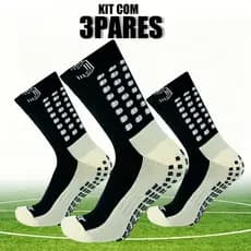 Jcolour Kit 3 pares Meias Esportivas Futebol Basquete  Antiderrapantes De Alta Qualidade ar livre
