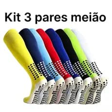 Kit 3 Meião De Futebol Masculino Longas Toalha De Fundo Antiderrapante Esportivas Respirável Jcolour