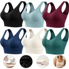 Jcolour Kit 3 Sutiã sem pescoço feminino decotado sutiã esportes para fitness ioga corrida P M G GG