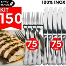 Jogo de Talheres Aço Inox Talher Pousadas Restaurante Bares Buffet Lanchonete Padaria Utensílios de Cozinha