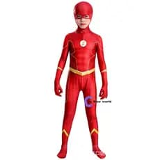 Fantasia de Super-Herói Musculoso Flash para Meninos Fantasia Infantil 0261