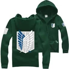 Cosplay de Anime Attack On Titan, Moletom Verde / Preto, Jaqueta com Capuz da Legião de Reconhecimento, 2 Cores 2026