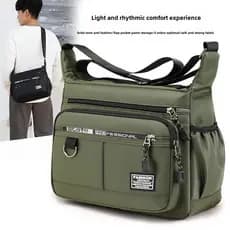 Grande capacidade bolsa de ombro mochila resistente impermeável Nylon saco de masculino crossbody