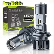 Par Ultra Led Lâmpada Super Led H4 Mini Projetor LED 200w 30000lm Carros Motos Alto Brilho Fácil Instalação