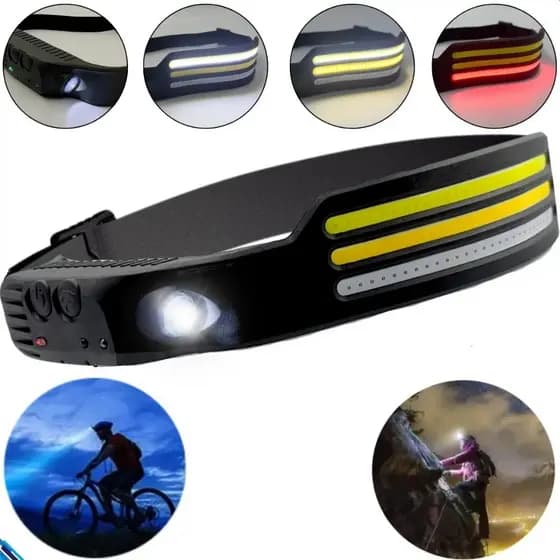 Lanterna de Cabeça LED com Sensor de Movimento