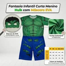 Fantasia Infantil De Super Herói Musculoso Com Máscara