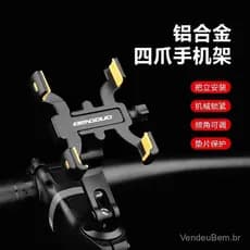 Suporte de celular especializado para bicicleta de montanha, à prova de choque, em liga de alumínio, para guidão, suport