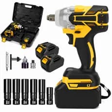 Chave De Impacto 48V Eletrica profissional Parafusadeira Furadeira 450NM Brushless 2 Baterias Toolbox