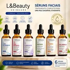 Sérum Facial Hidratante Anti-Idade Skin Care 30ml Rejuvenescedor Antiacne Firmador Clareador Nutritivo Ácido Hialurônico