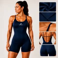 Macaquinho Feminino Fitness Alça Fina Short Modelador Confortável Treino Academia Verão