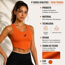 Cropped Feminino Canelado Fitness Academia Sem Transparência Alta Elasticidade Básico Dry Fit