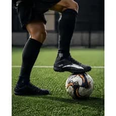 Chuteira + Meião Society Grama Sintética Fut7 Costurada Reforçada Original Promoção Futebol